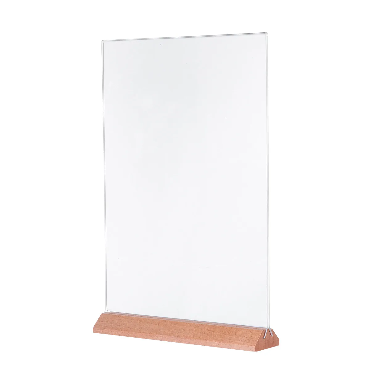 

Clear Acrylic Table Display Stand A4 Size Sign Holder for Menus Special Offers Price Lists Shop Store Wedding Party Showcase