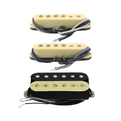 FLEOR Vintage Alnico 5 Single Coil Pickups & Humbucker Pickup SSH Set 52mm for Electric Guitar Parts