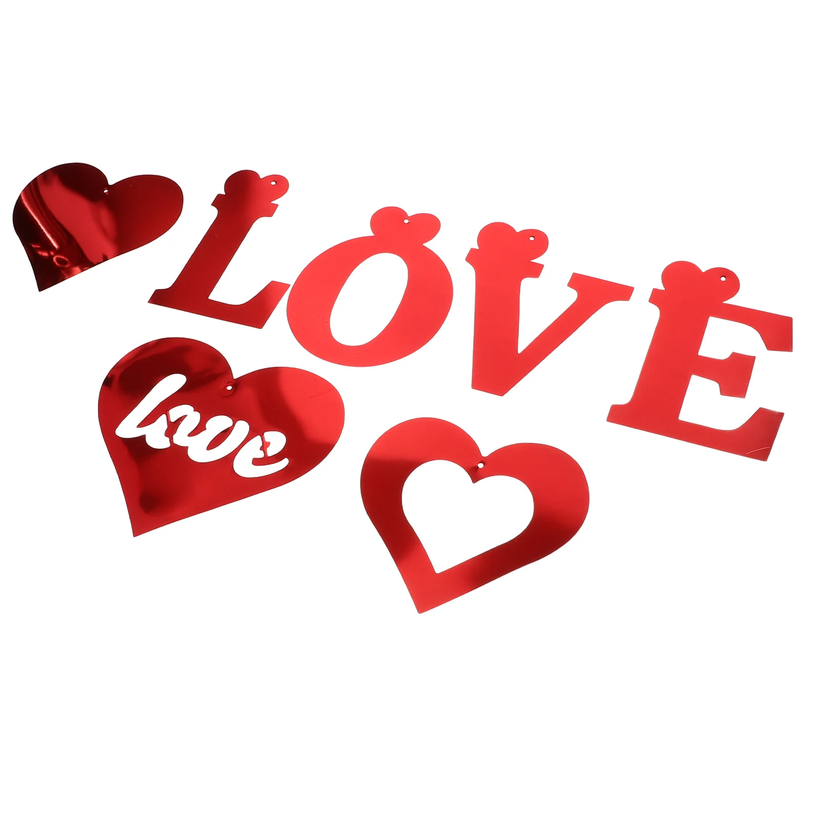 

1Set Valentine Love Heart Spiral Swirl Hanging Decoration Romantic Hollow Heart Pendant for Classroom Office Home Valentine's