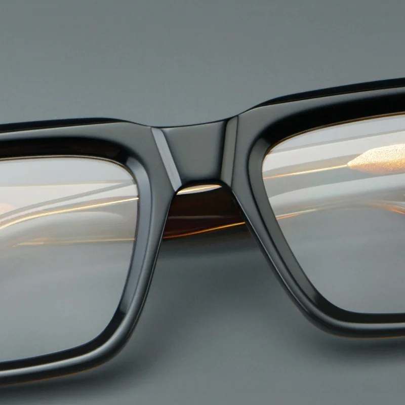 Sheet metal Eyeglass Frame Retro Square Men's And Women's Eyeglass Frame Fashionable Optical Prescription Eyeglass Frame A8607