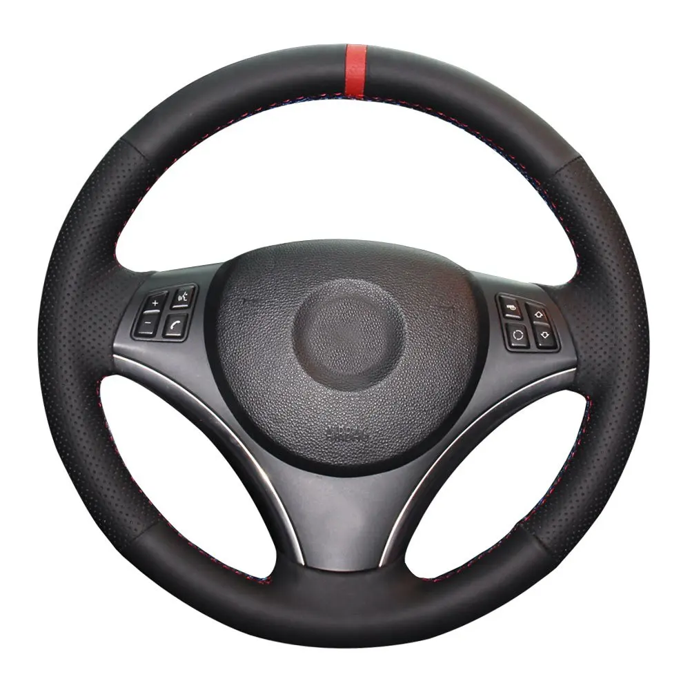 

DIY Black Microfiber Leather Steering Wheel Cover For E90 E87 X1 2013-2015