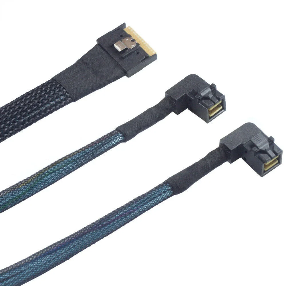 Flexible MINI SAS Slimline SFF-8654 8i 4.0 To SAS HD SFF-8643 Connection Cable