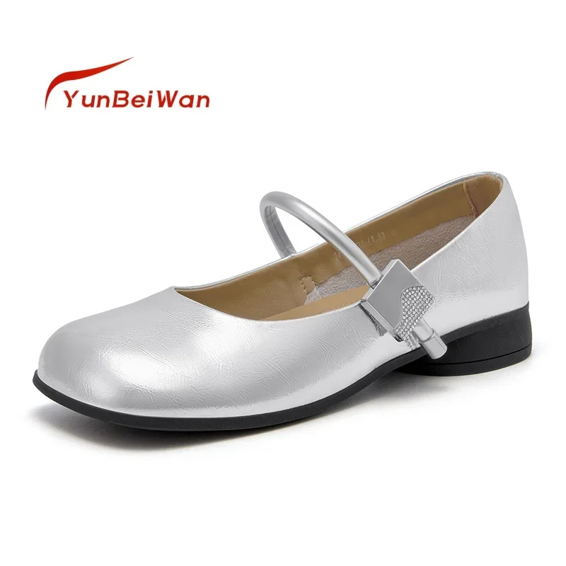 Sheepskin single shoes Mary Jane women 2024 new hundred with granny shoes a word with breathable leather shoes