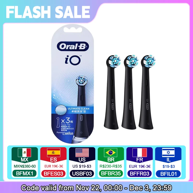 Oral-B iO Ultimate Clean Replacement Electric Toothbrush Heads Refill Gentle Clean Tooth Brush Heads for OralB IO7 IO8 IO9