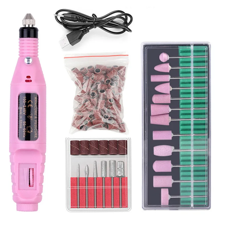 Meetnail-プロの電動ネイルドリルファイル,20000rpm,6ビット,ネイルアクセサリー