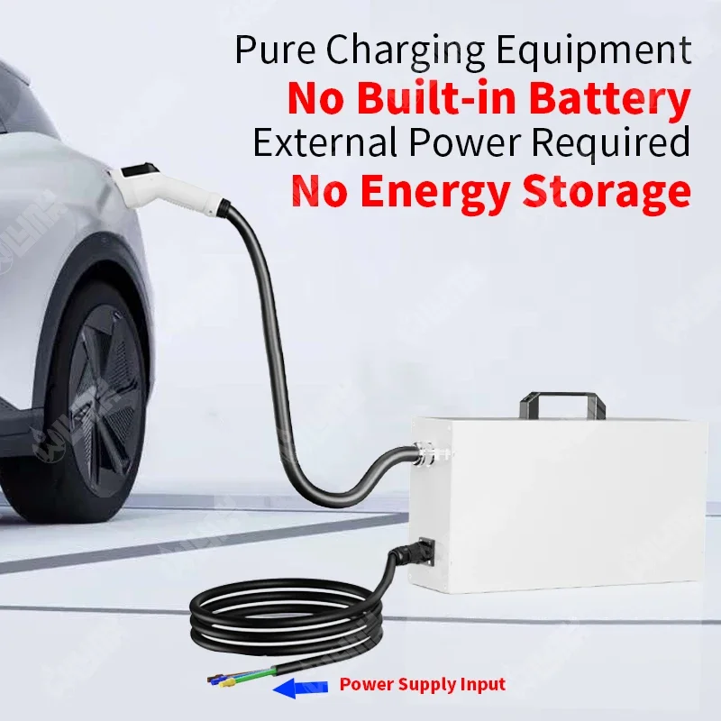 محطة شحن Ev المحمولة الخارجية من Olink CCS CHAdeMO NACS Ev شاحن محطة شحن 7KW شاحن تيار مستمر محمول