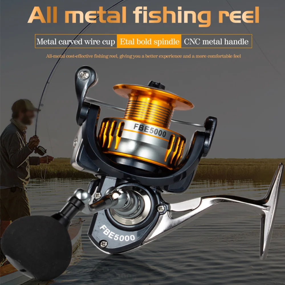 

Fishing Spinning Reel for Sea River Fishing Movement 2000-7000 Series Metal Spool Carp Fishing Wheel Reel Fishing Accessories