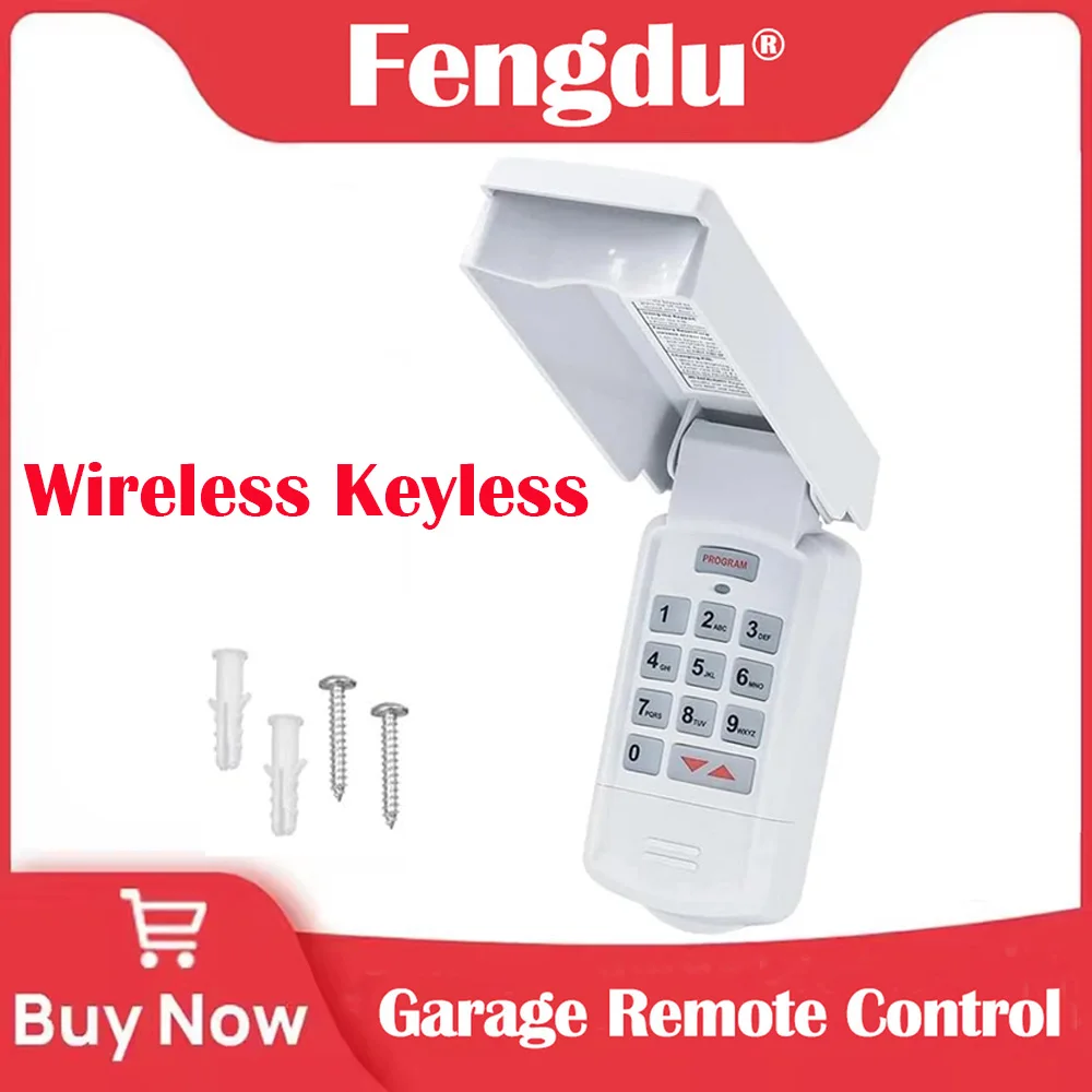 

Garage Door Opener Wireless Keyless 22 in 1 Keypad Safe and Secure Access Garage Door Openers