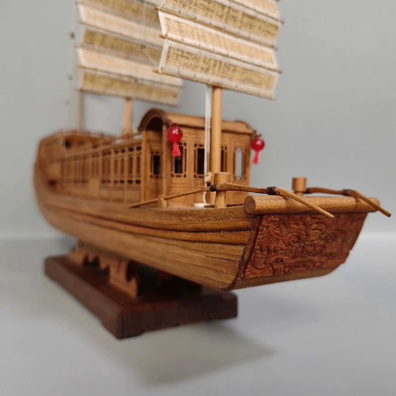 1/40 Segelboot aus Holz, Modell Caoyun, offizielles Boot, Kirschholzblock, Segelboot, DIY-Montagesatz