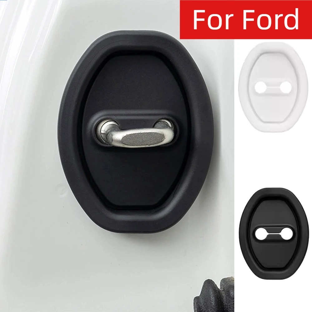 Cubierta protectora de pestillo de puerta de silicona para coche, para Ford RANGER RAPTOR F150 F250 F350 F450 KA ESCAPE RANGER B MAX Falcon CMAX Taurus