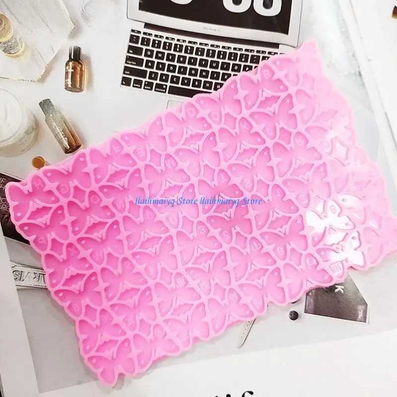 573B DIY glanzende vlindervormige brief oorbellen schimmel charmes schimmel hars epoxy sieraden