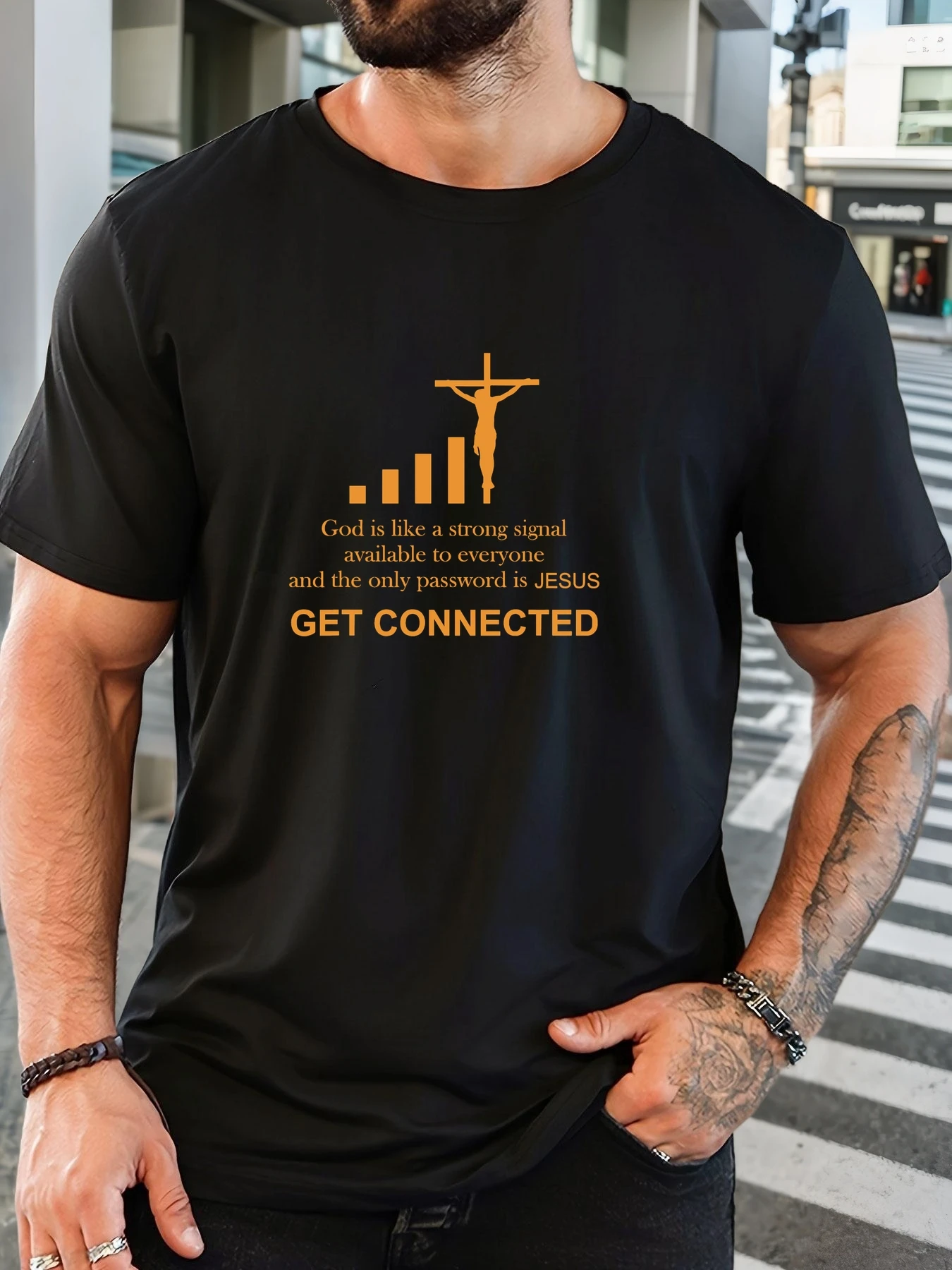 

2025 Summer Men's Cotton Oversized Tee English Letter Graphic Print Trendy Casual Streetwear Short Sleeve Breathable Round Neck