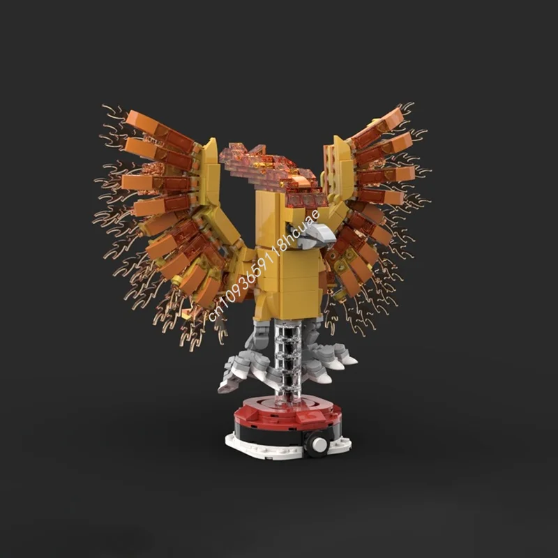 

747 шт. MOC Moltres Brickheadz строительные блоки Рождественский подарок для раннего обучения STEM идеально подходят для начинающих DIY ремесленный проект