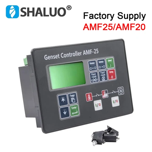 Imagen 1 del producto Controlador de generador diésel AMF25 AMF20, módulo de Control de grupo electrógeno de arranque automático, pantalla LCD Compatible con Original, suministro de fábrica