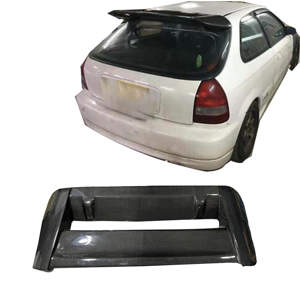 Replacement Rear Spoiler Carbon Fiber  for Honda Civic Hatchback Models EK 96-00 3Dr