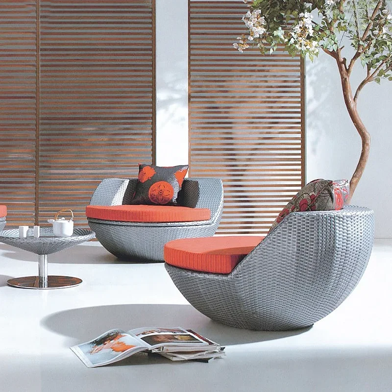 

Уличное кресло из ротанга, диван, комбинированный журнальный столик, балконный стол и стул, садовая мебель для двора, отеля