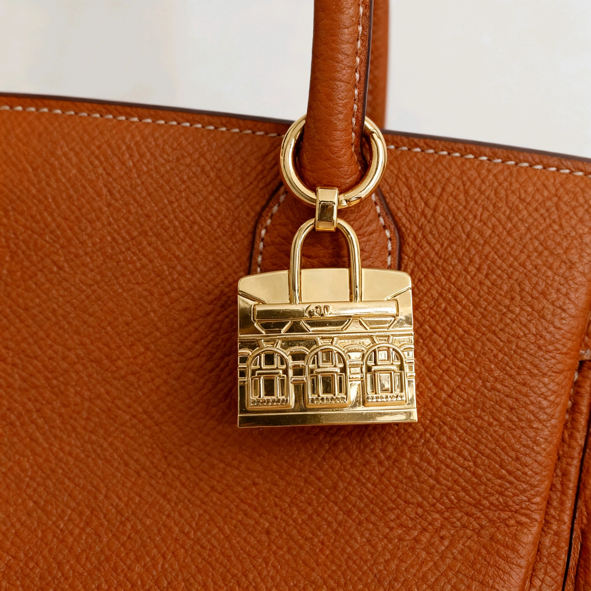 Cute Mini Metal Pendant Alloy House Bag Keychain Fashion Accessory for Birkin Kelly Bags Daily Travel Office Use