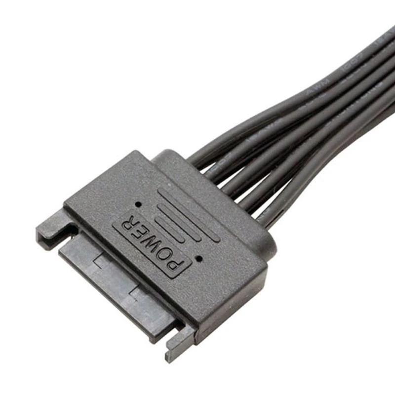 G6DD Server Computer Hard Drive 15Pin 1 Male to 2 Female Splitter Power Cable Cord 18AWG