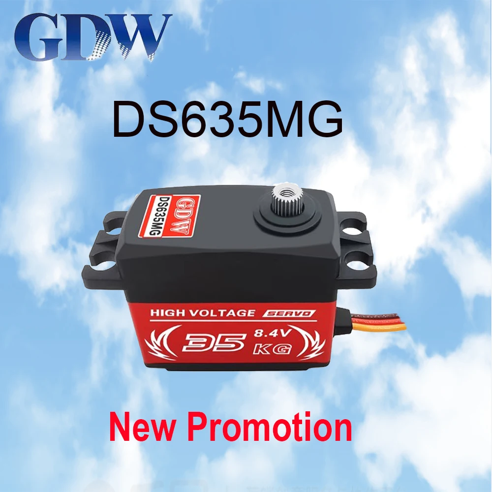 GDW DS635MG 35KG High Torque Metal Gear Standard Coreless HV Digital Servo For RC Car Aircraft Fixed Wing Turbojet UAV Robot