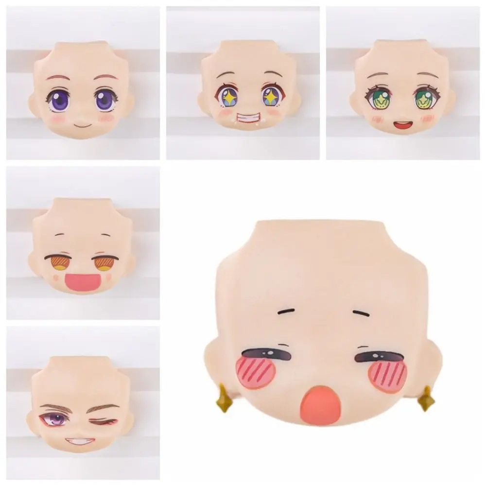 3D Decal Eyes OB11 Doll Face Change Faces With Makeup Doll Replacement Face Anime GSC Head Obitsu 11 Doll Face Girl Gift