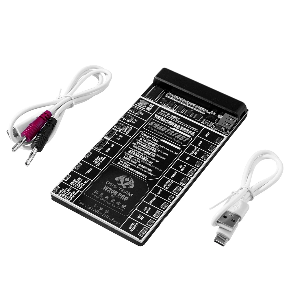 جهاز اختبار شحن لوحة تنشيط البطارية ، جهاز اختبار شحن لهاتف آيفون 6-8 X XS MAX 11 12 13 14 15 Pro Max شاومي سامسونج ، W209 Pro V9