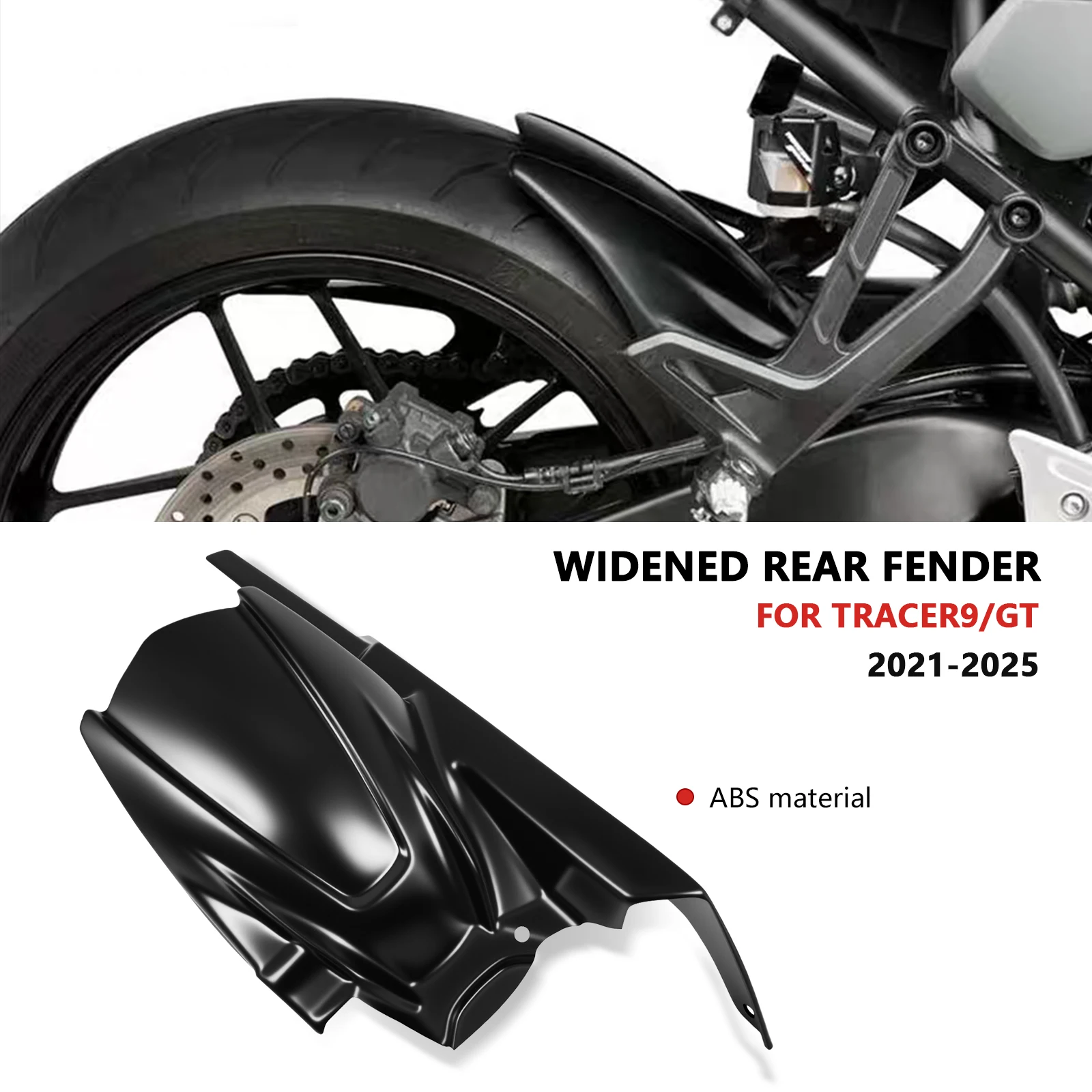 

For TRACER 9 2025 2024 2023 2022 2021 tracer 9gt 2024Motorcycle Wheel Hugger Mudguard Rear Fender Mud Cover Hugger Mudflap Guard
