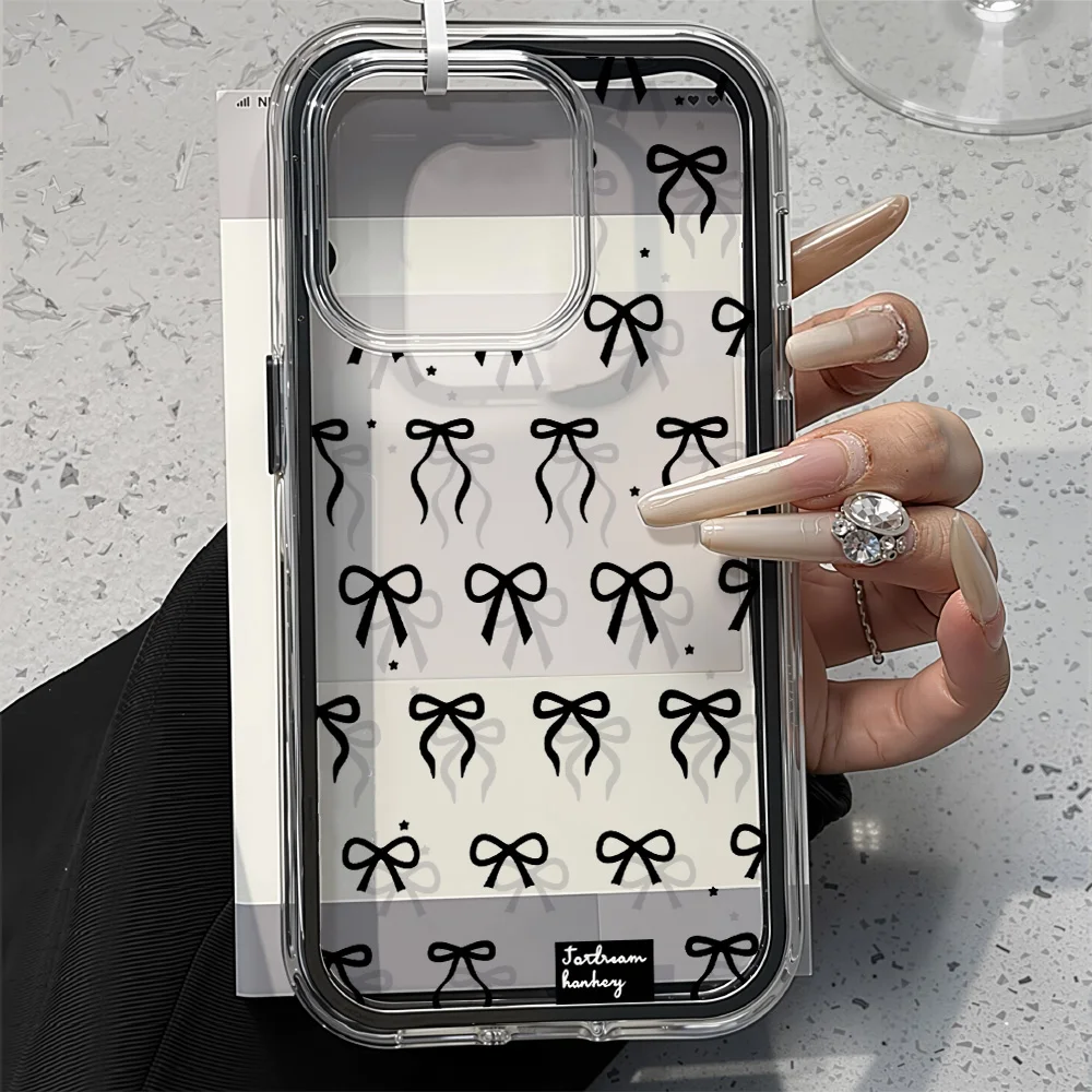 

Cute Heart Bow Phone Case For Samsung A37 A57 Case Galaxy A36 A07 A06 A05 S25 S24 S26 Ultra A17 Soft Silicone Transparent Cover