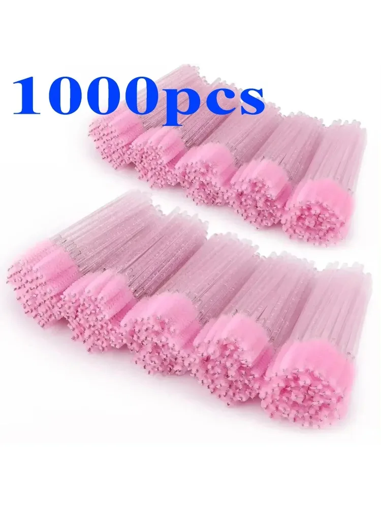 Groothandel 100/500/1000 Stuks Spoolies Voor Wenkbrauw Beauty Tools Wimper Extension Kleurrijke Wegwerp Mascara Wands wimper Borstel - afbeelding 2