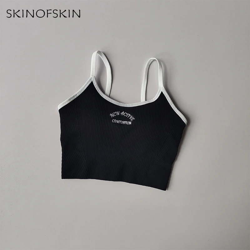 Farbblockierender kleiner Sport-BH mit Trägern für Damen, festem Körbchen, Fitness-BH, Lauf-BH, Beschleunigungs- und Trockentrainings-Yoga-Oberbekleidung – Detail 7