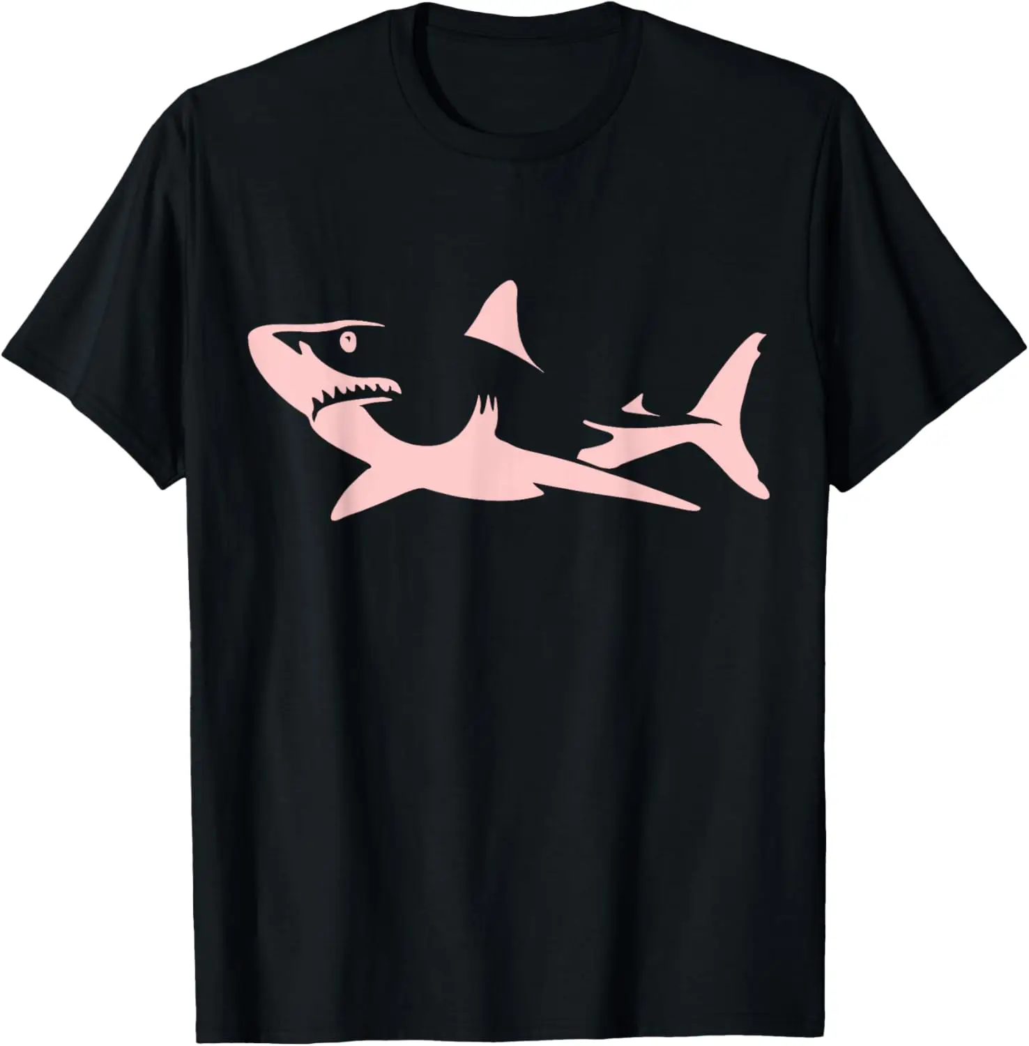 

Pink Shark T-Shirt Anime Clothes Streetwear Mens T Shirts Graphic Camisas Oversized T Shirt