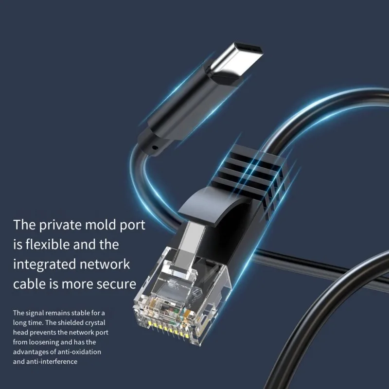 Type-C to RJ45 Ethernet Cable - 100Mbps Network Cable for Laptops & Devices [L1aryPS]