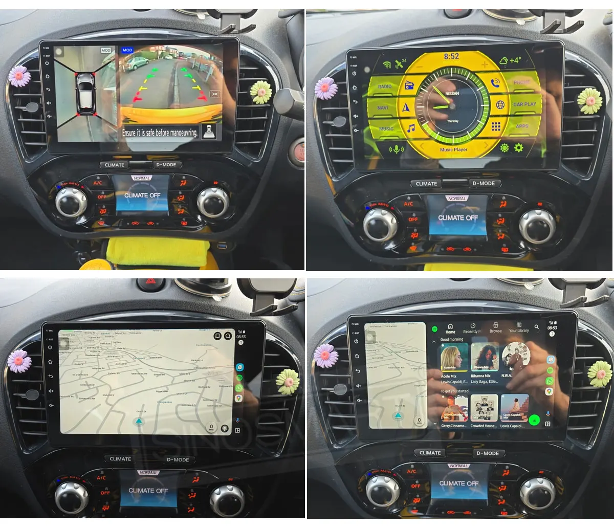 SINOSMART Android GPS für Nissan Juke F15 (2010–2019) mit OEM 7" High-Version-Bildschirm | Unterstützt BOSE, 360-Kamera, CarPlay, Android Auto – Detail 8
