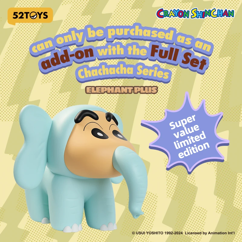 Caixa cega de Crayon Shinchan para fãs de anime, caixa aleatória, animal ChaCha, caixa aleatória, decoração desktop, presente para fãs de anime, 52 BRINQUEDOS