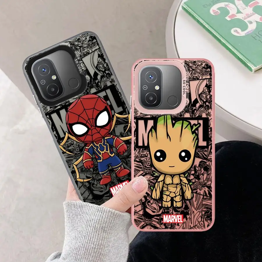 Marvel Sipiderman Groot- Phone Case for Xiaomi Redmi 12 12C 13C 13 A2+ A3 A1 Plus A3x Poco X3 NFC C50 C51 C61 X3Pro Cover Shell