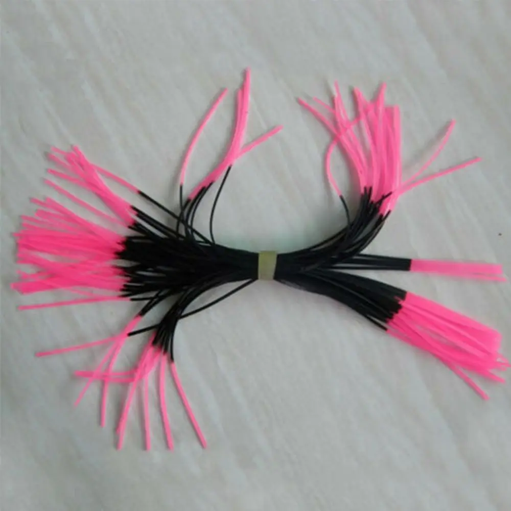 50 Pcs Durable Artificial Lifelike Jig Bait Soft Fishing Lures Beard Windless Rubber Squid Silicone Skirts view 4