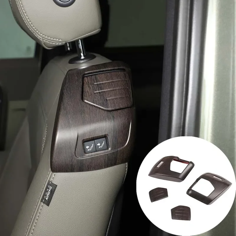 

4Pcs ABS oak grain For Land Rover Defender 90 2020-2024 Car front seat adjustment tipping switch decorative cover accessories