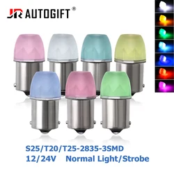 100x Flash LED 1156 BA15S 1157 BAY15D p21w green led amber 7440 7443 R5W R10W Car Turn Signal Light Bulb 12V 24V Strobe