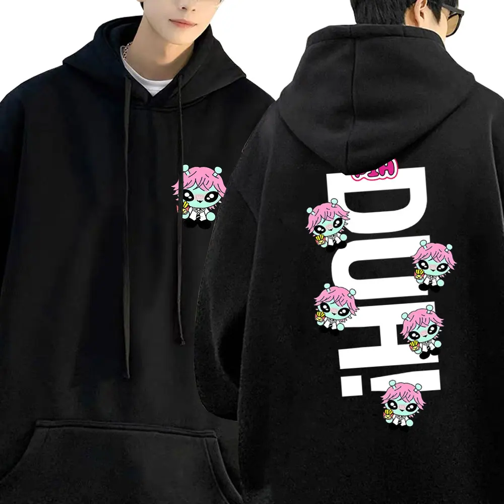 

Hot Korean Kpop P1Harmony 2025 DUH Cartoon Style Hoodie Cat Funny Meme Sweatshirt Men Women Hip Hop Fashion Oversized Hoodies