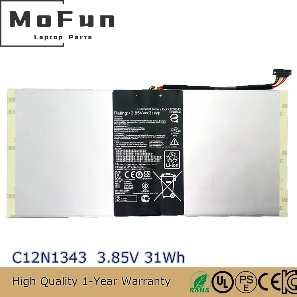 

Brand New Original C12N1343 3.85V 31Wh Laptop Battery for Asus Transformer Book TX201LAF 0B200-00600200