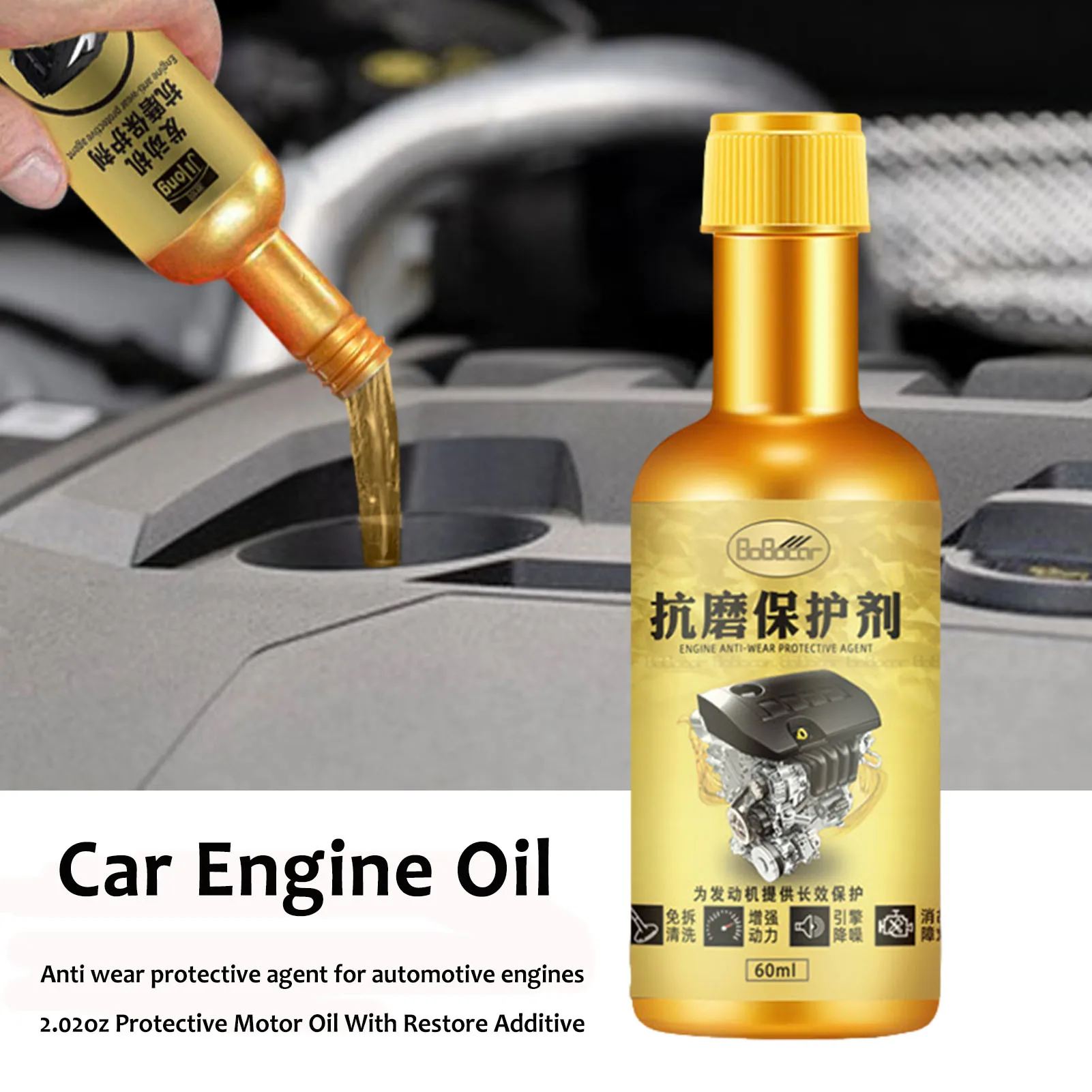 

Engine Protection Agent Engine Oil Additive Noise Reduction Car Engine Oil Car Care Product For Automotive Engine Restoration