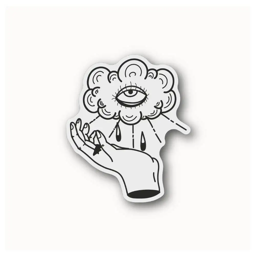 Eye In The Clouds Waterproof Stickers For Decorating Car Windows Motorcycles And Computers.