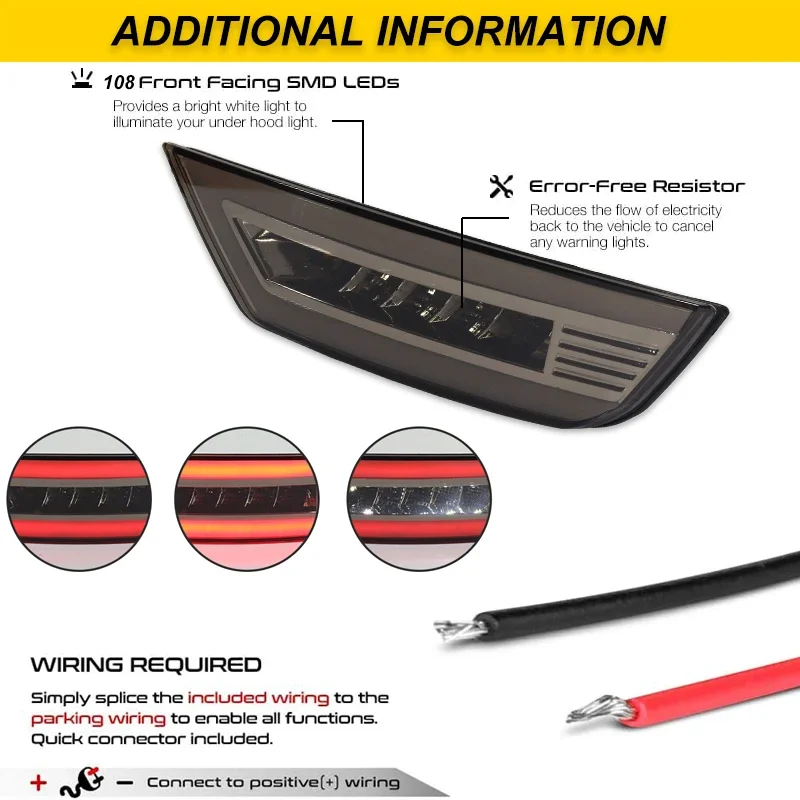 2Pcs LED Rear Bumper Reflector Light For Ford Focus 2 MK2 Hatchback Ecosport Escape Kuga 2009-2020 Rear Signal Fog Lamp