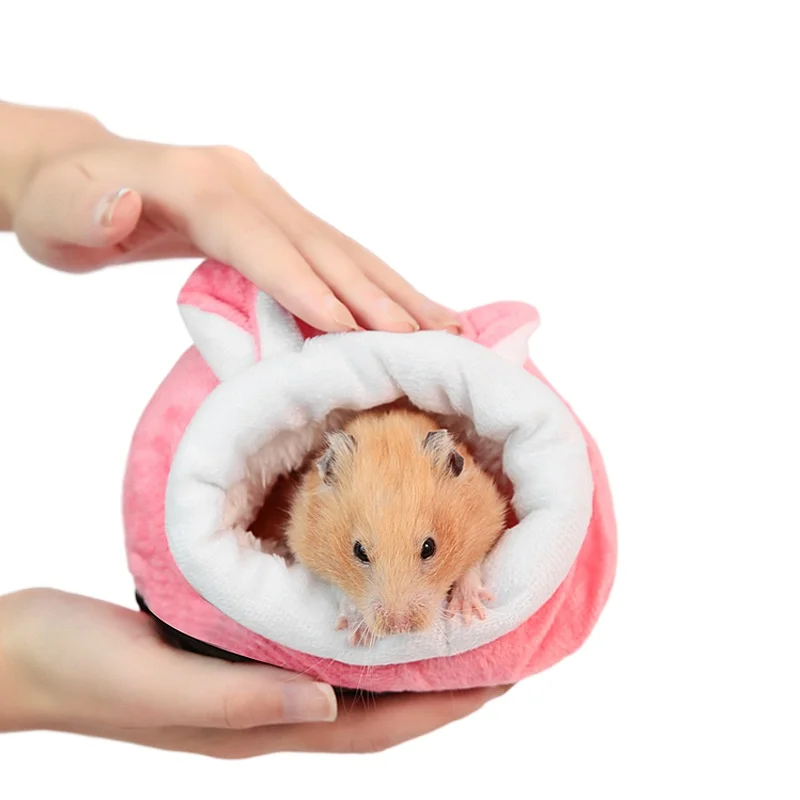 

Hamster Cage Soft Warm Bed Pet Rat Hammock Pig Squirrel Winter House Velvet Nest Sleeping Warm Bed Small Pet Items