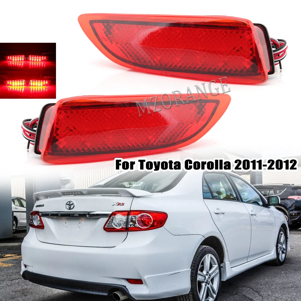 

For Lexus CT200h For Toyota Corolla Rear Bumper Reflector LED Light Bumper Brake Stop Car Accessories Running Light Fog Lamp