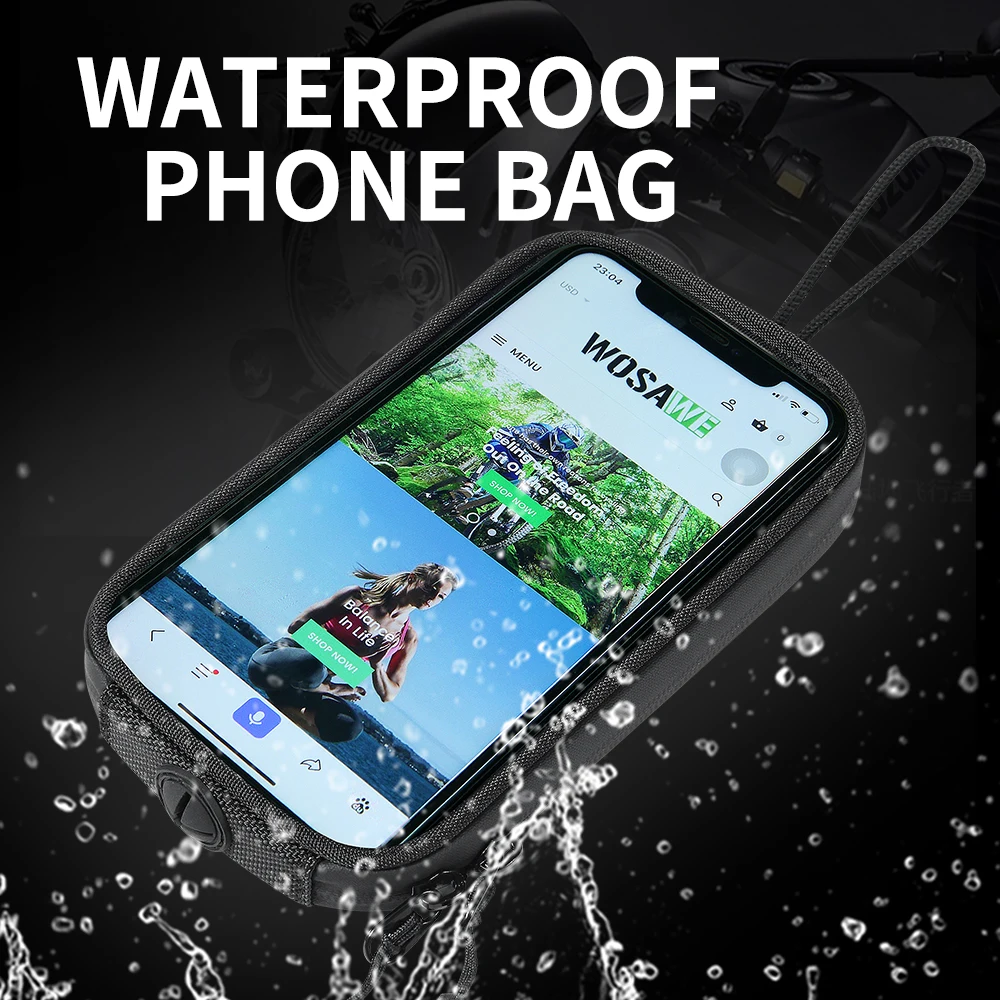 WOSAWE Magnetic Motorcycle Fuel Tank Bag Mobile Phone GPS Navigation Holder Bags Waterproof Touch Screen Bag For iPhone Samsung