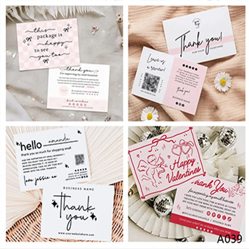 Custom Thank You Cards Personalized Business Card For Small Business Design Logo Wedding Invitations Postcards