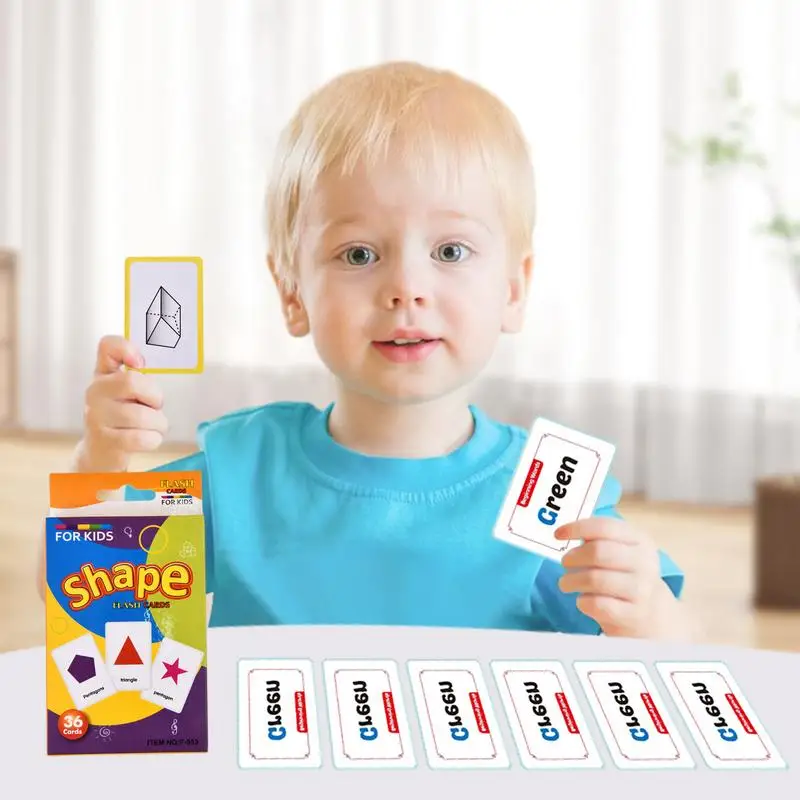 Cartes flash pour tout-petits, cartes d'apprentissage clairement imprimées, conception double face, activités d'apprentissage alth, 36 pièces