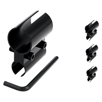 Aluminum Alloy Tube Barrel Mount Holder for Mini Flashlight Laser Torch Metal Extension Flashlight Clip Clamp with Hex Wrench