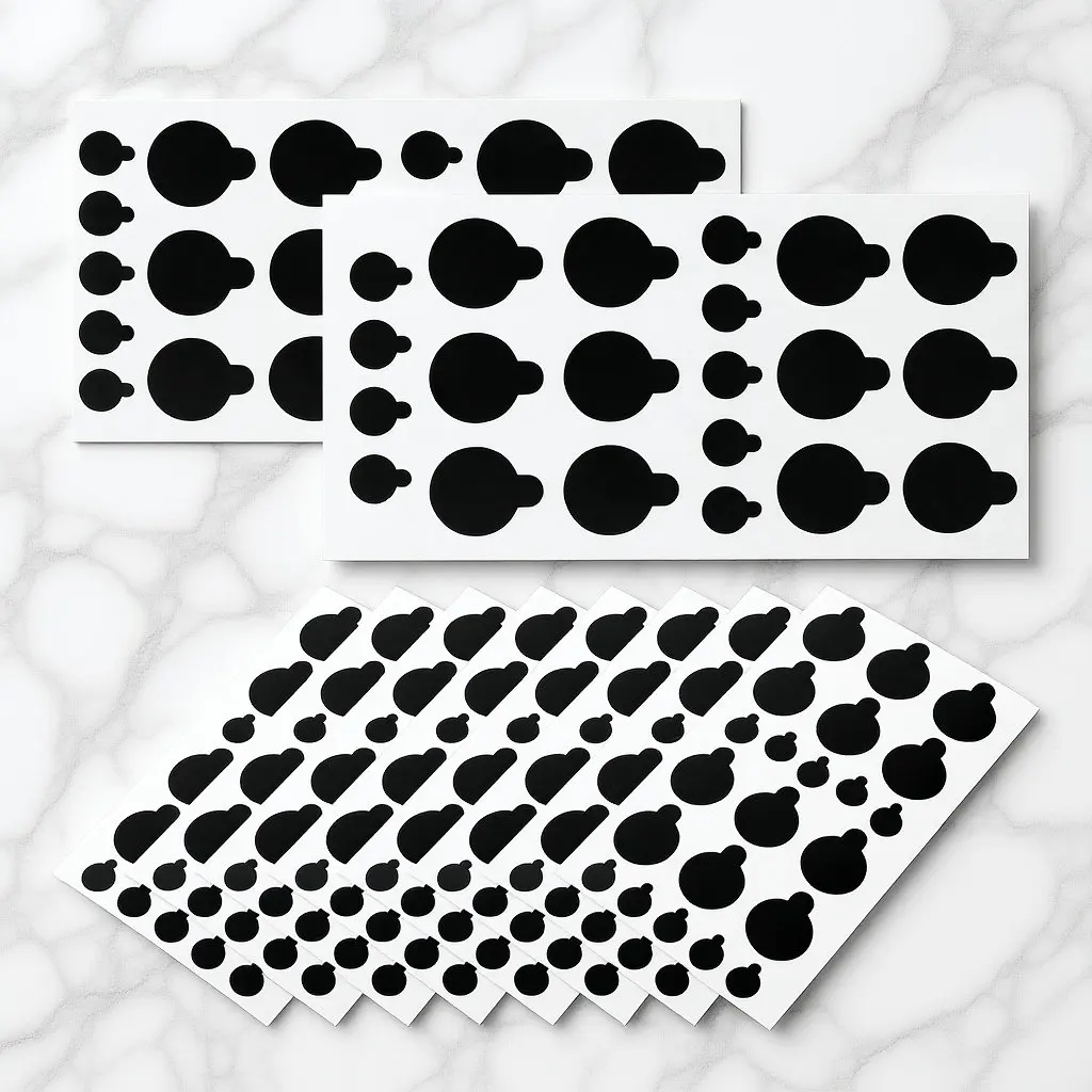 

10 Sheets Blackout Privacy Stickers Camera Cover Plant Tags Labels Dimming Stickers for Cameras Routers and Electronics