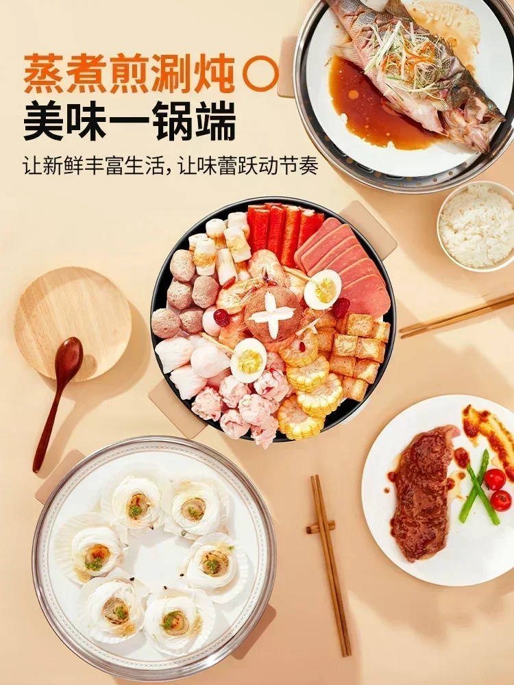 جديد جهاز بخار كهربائي ساخن منزلي متعدد الوظائف ثلاث طبقات من الفولاذ المقاوم للصدأ وعاء طهي الخضروات ذو سعة كبيرة